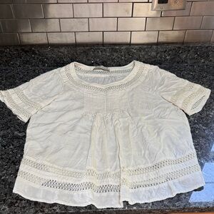 Abercrombie & Fitch Cream Lace Women's Blouse
